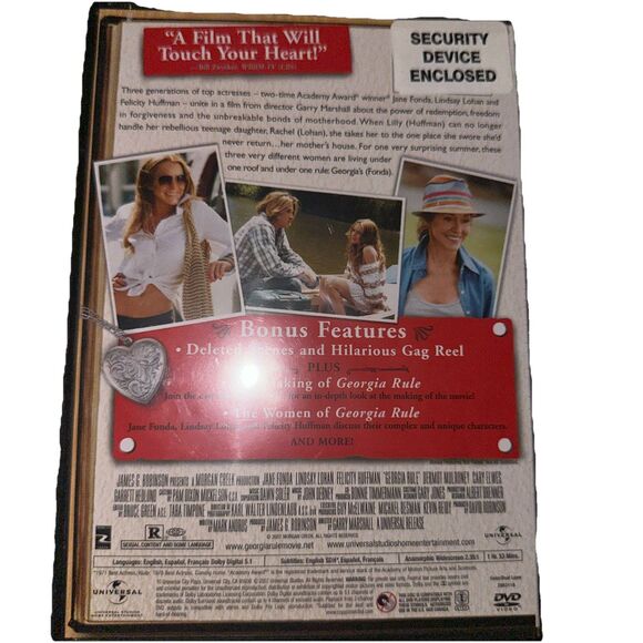 Georgia Rule DVD Lindsay Lohan , Jane Fonda And Felicity Huffman - Picture 2 of 2